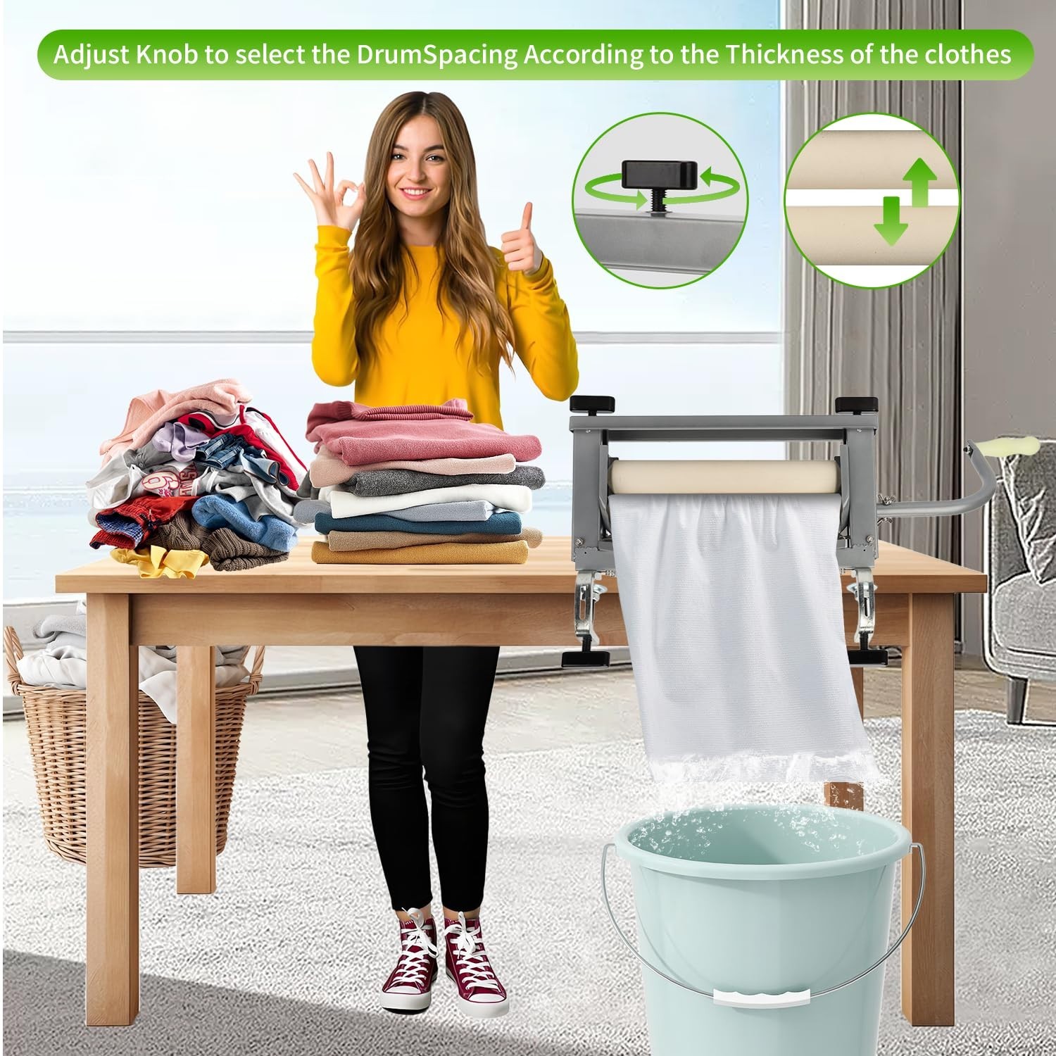 Industrial Hand Clothes Wringer, Car Detailers, Washing Services Bucket Wringer