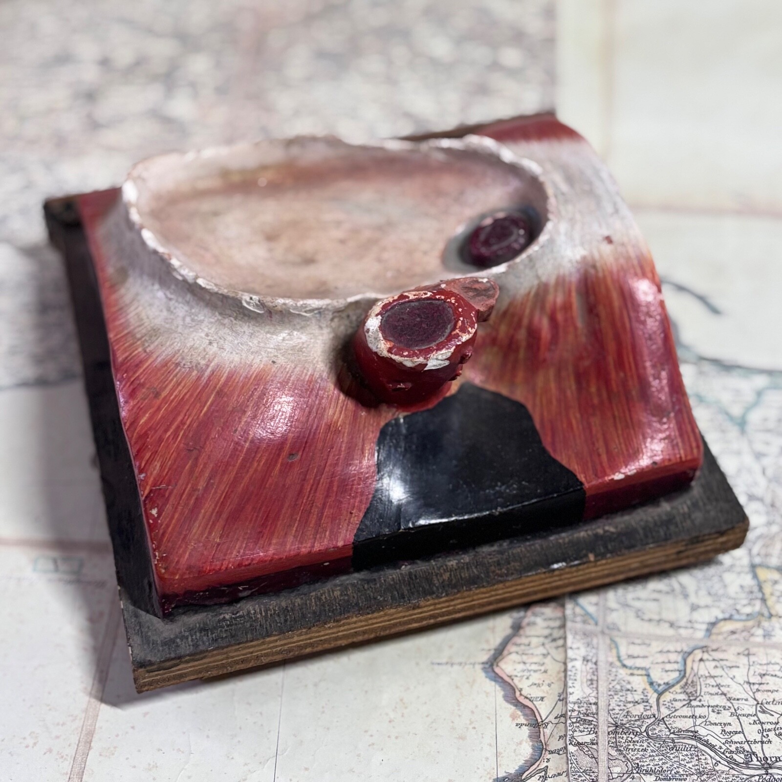 Rare 1930s Soviet Anatomical Model Dissectible Heart & Pelvic Vascular Section