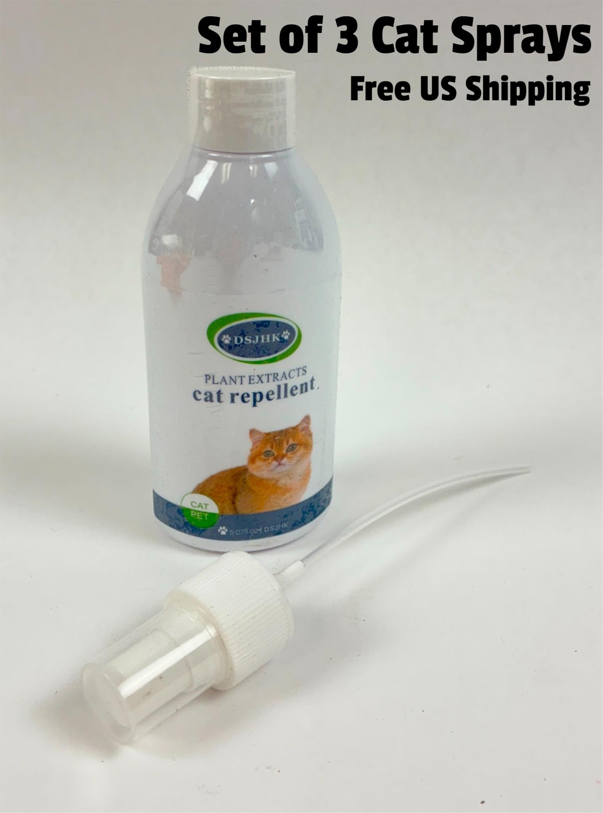 Cat Deterrent Spray Repellent for Furniture Rugs Curtains & Plants 5 oz Set of 3