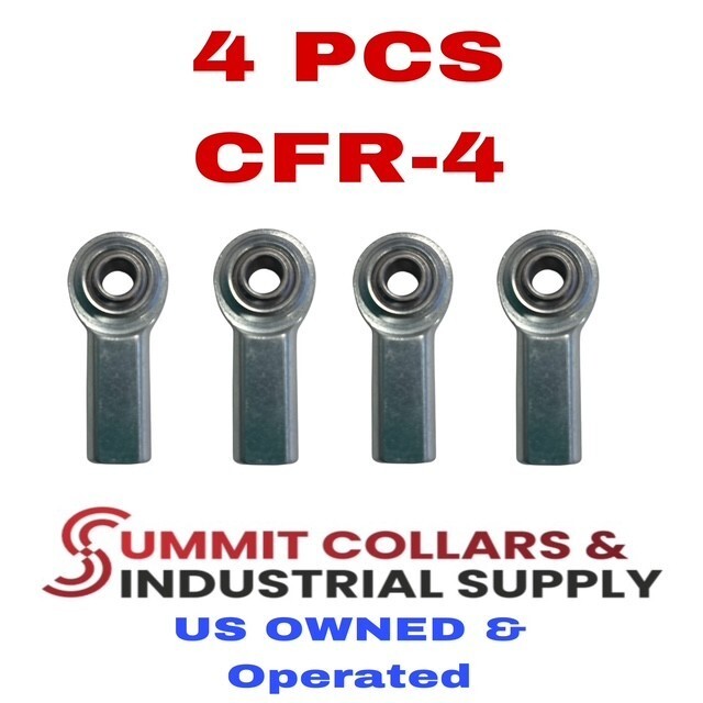 4 PCS ECON 1/4 CFR-4  HEIM JOINT - ROD ENDS - 1/4-28 FEMALE RH THREAD