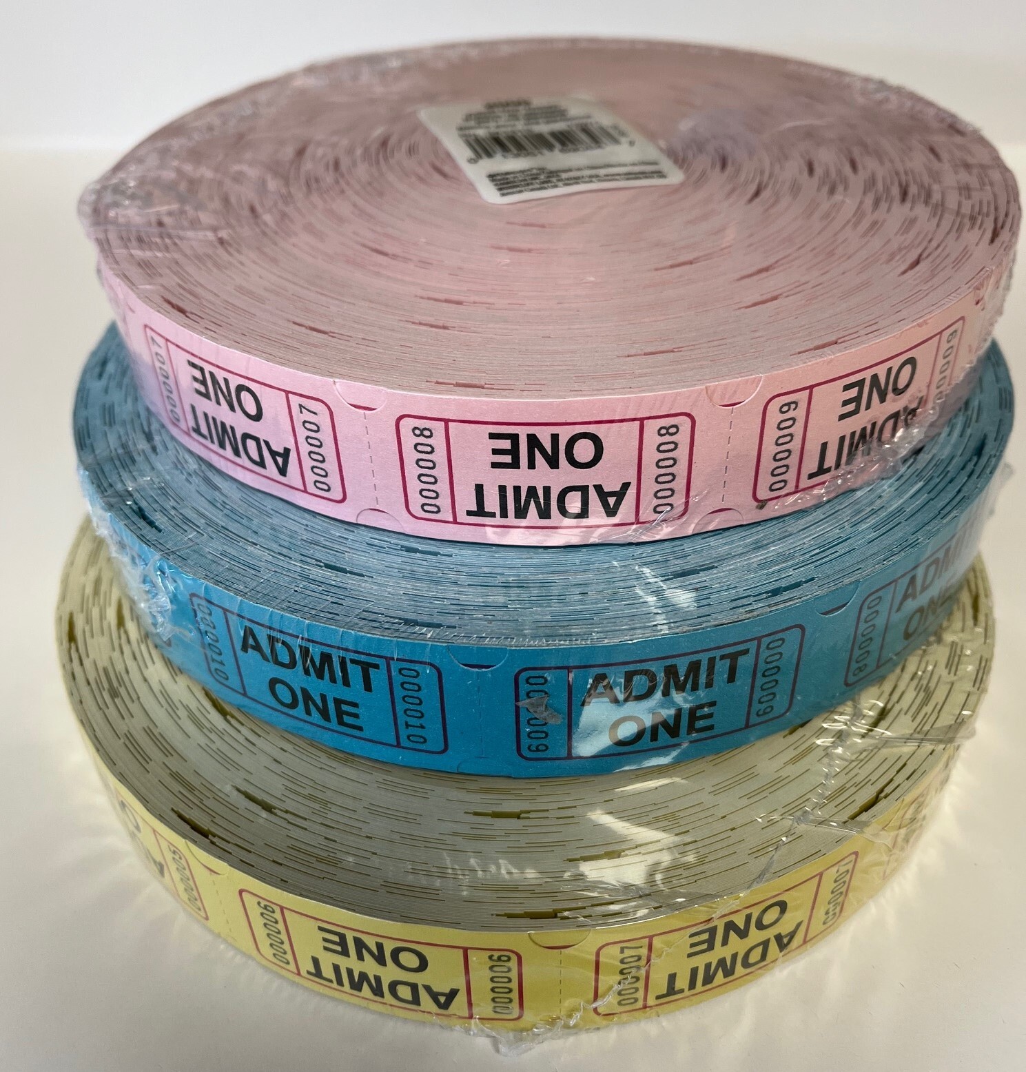 2000 Admit One Carnival Tickets Choose Color