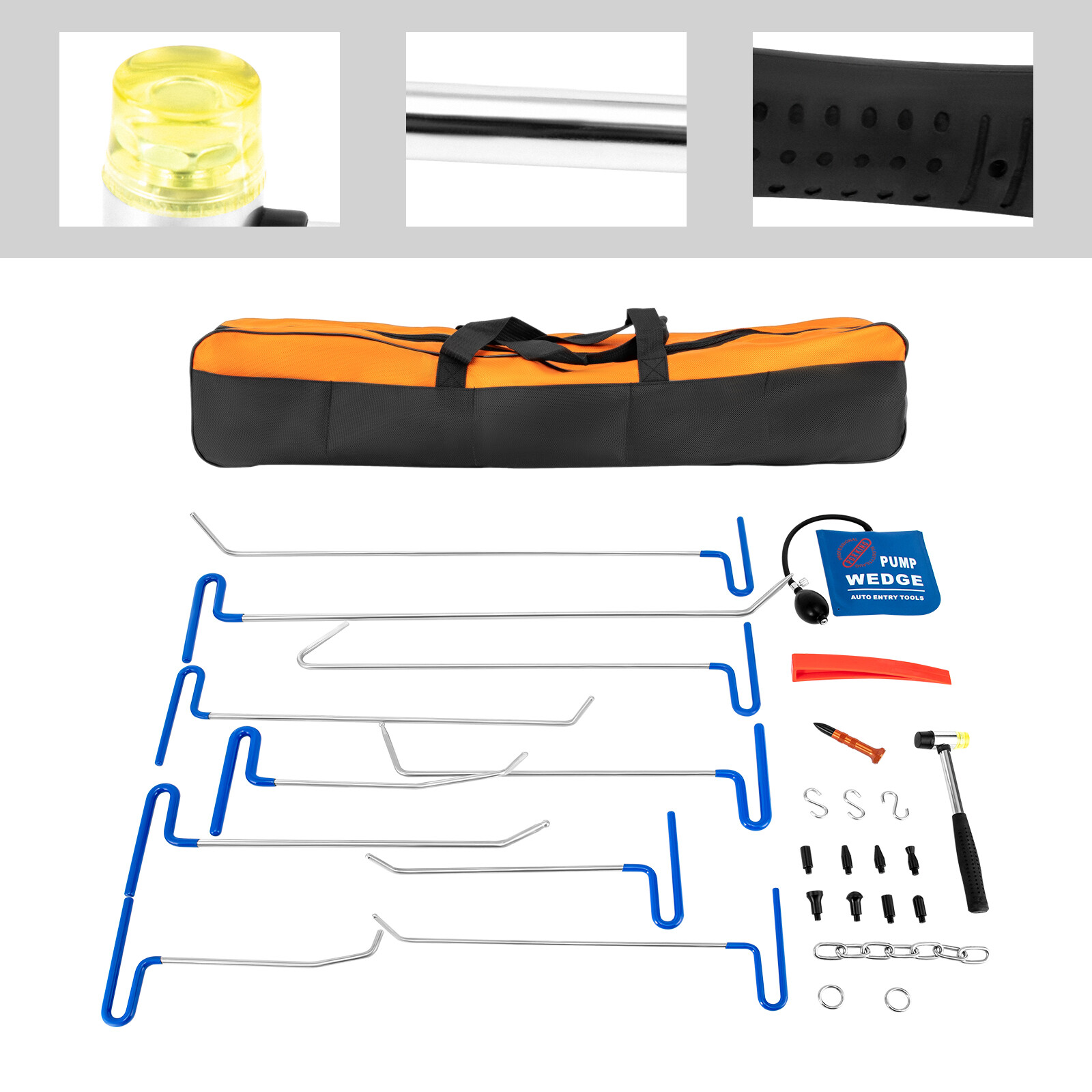 30 Pcs Car Dent Puller Paintless Repair Kits Hail Damage Removal Tools Steel New