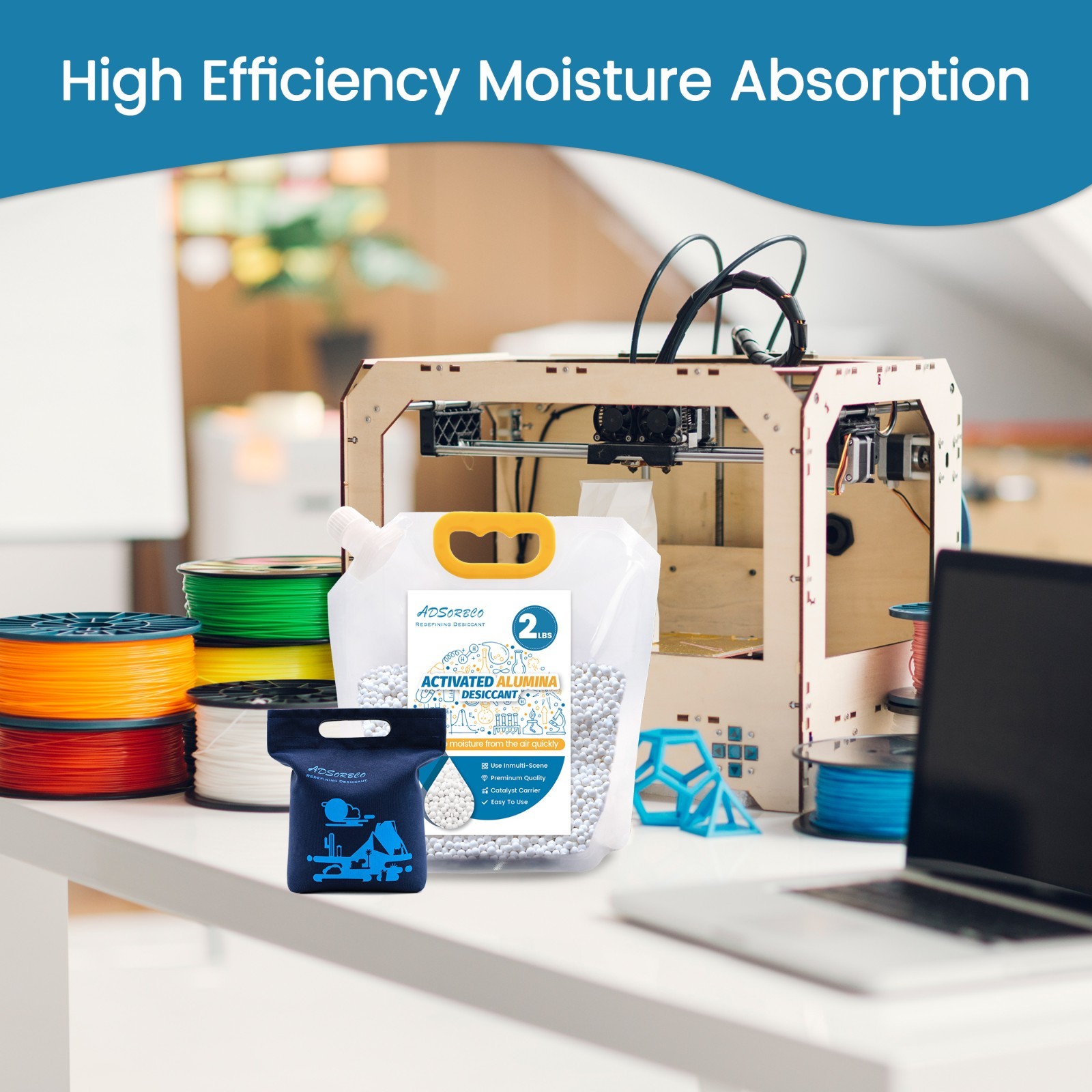 2 LBS Adsorbco Activated Alumina Desiccant