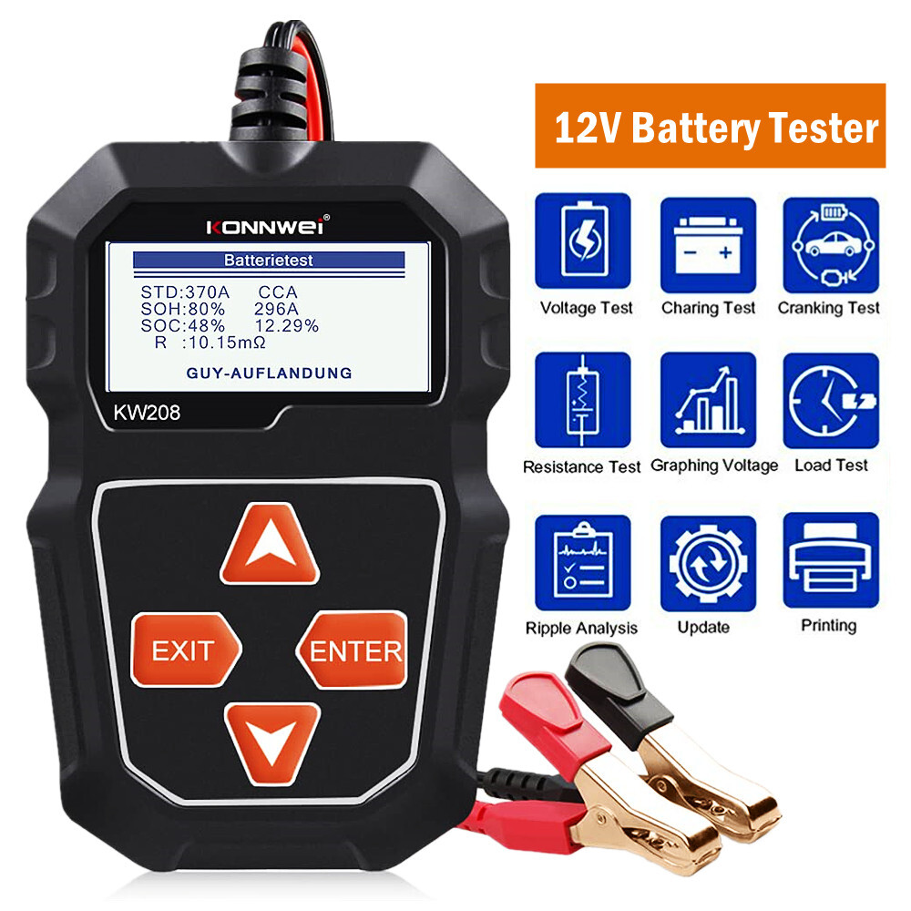 12V Car Battery Charging Cranking System Analyzer Battery Tester LoadTest Tool
