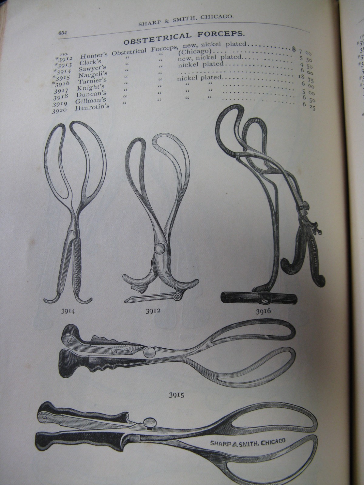 Obstetrical Forceps, Ebony Handled, Snowden