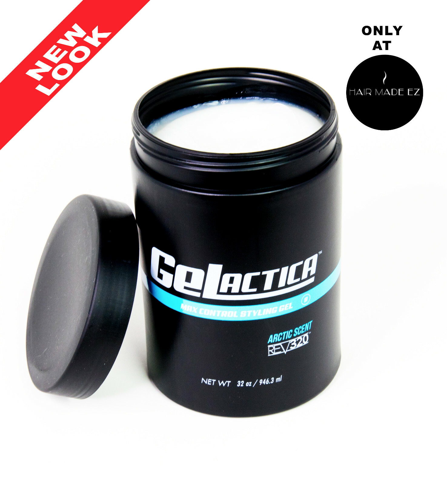 Gelactica Gel 32oz Hair Gel for Men - Organic Ingredients - Water Base New Look
