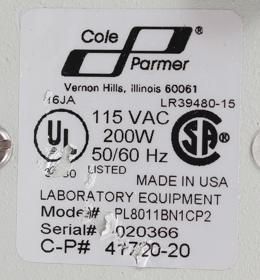 Cole-Parmer 41720-20 Fiber Optic Illuminator Light Source