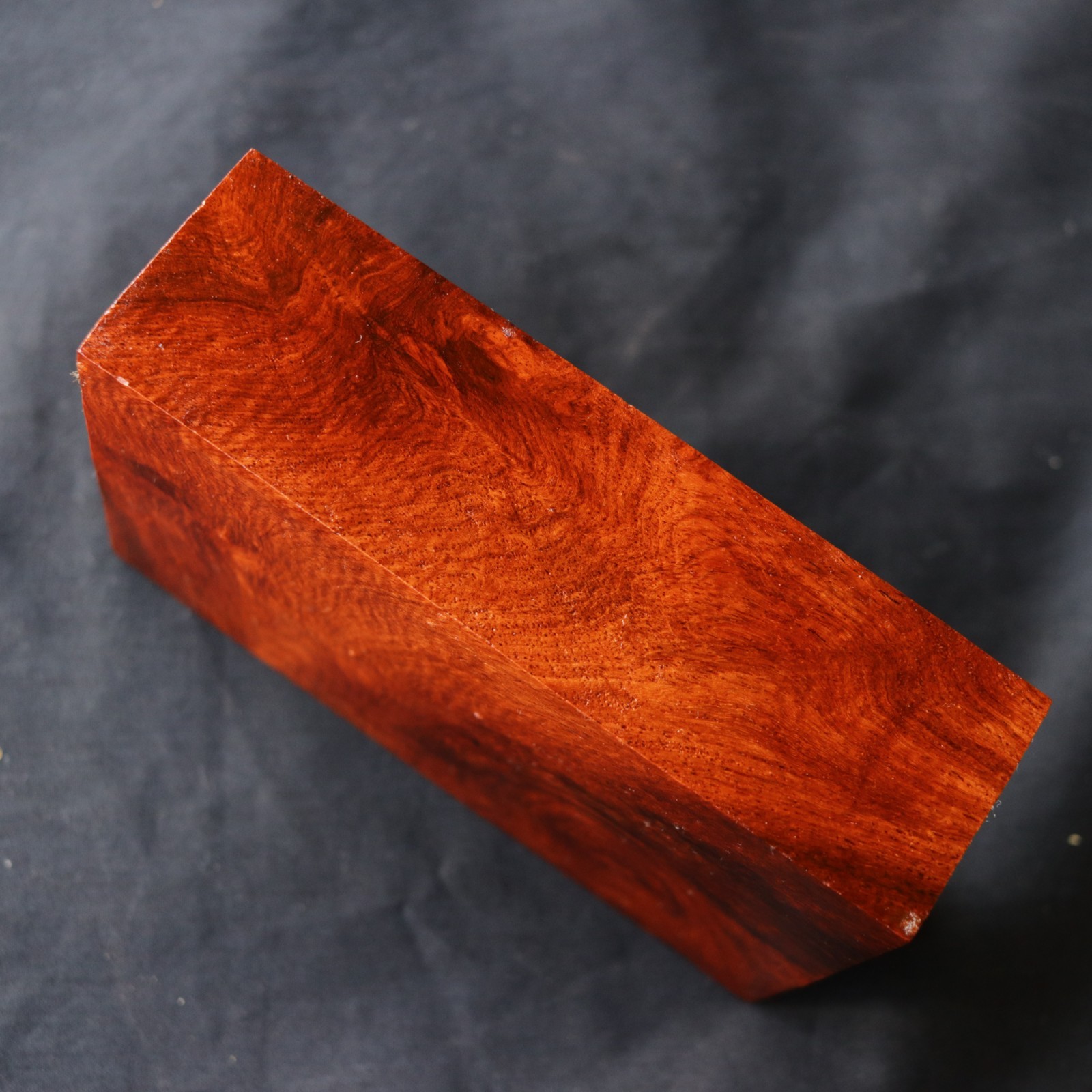 Amboyna Burl Exotic Wood Blank 90 × 148 × 40mm Knife Handle Turning Craft #676