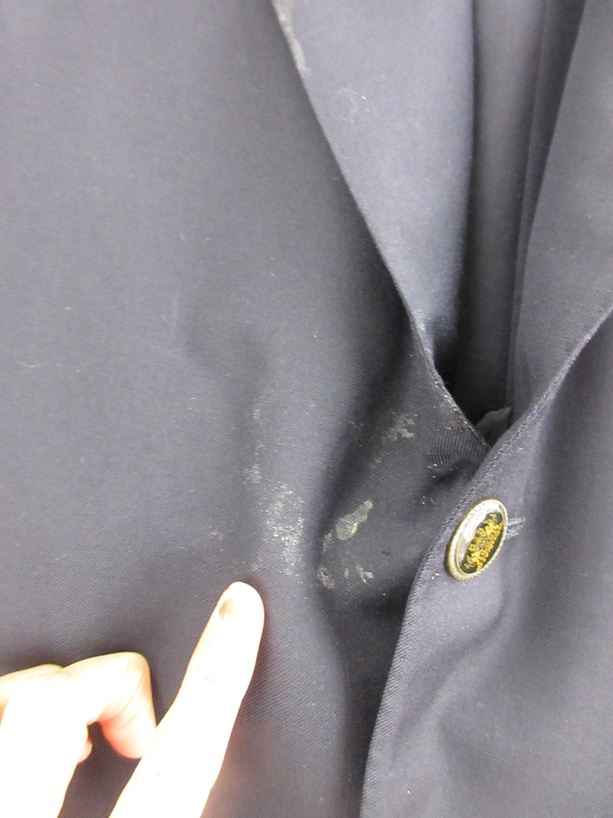 Oxxford Clothes Blazer Mens 44 Blue Super 100s Wool Two Button Sport Coat