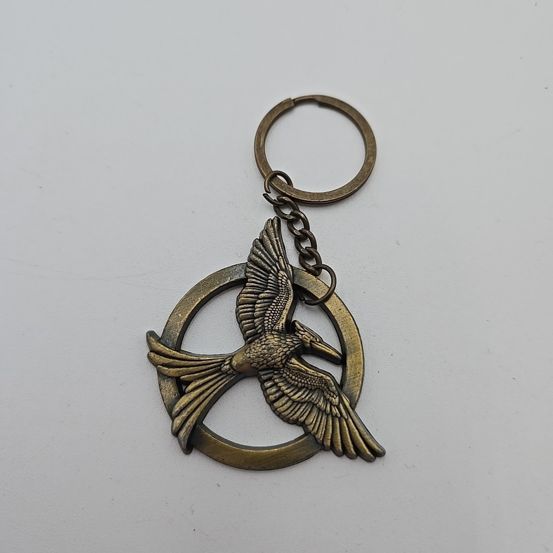 Hunger Games Mocking Jay Metal Key-Chain Key Ring Catching Fire Movie Promotion!