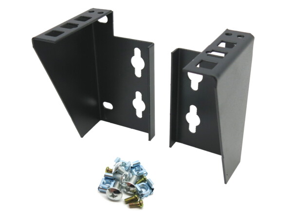 CNAweb 1U 19" Network Rack Bracket for Wallmount Vertical Hang or Desk Mount