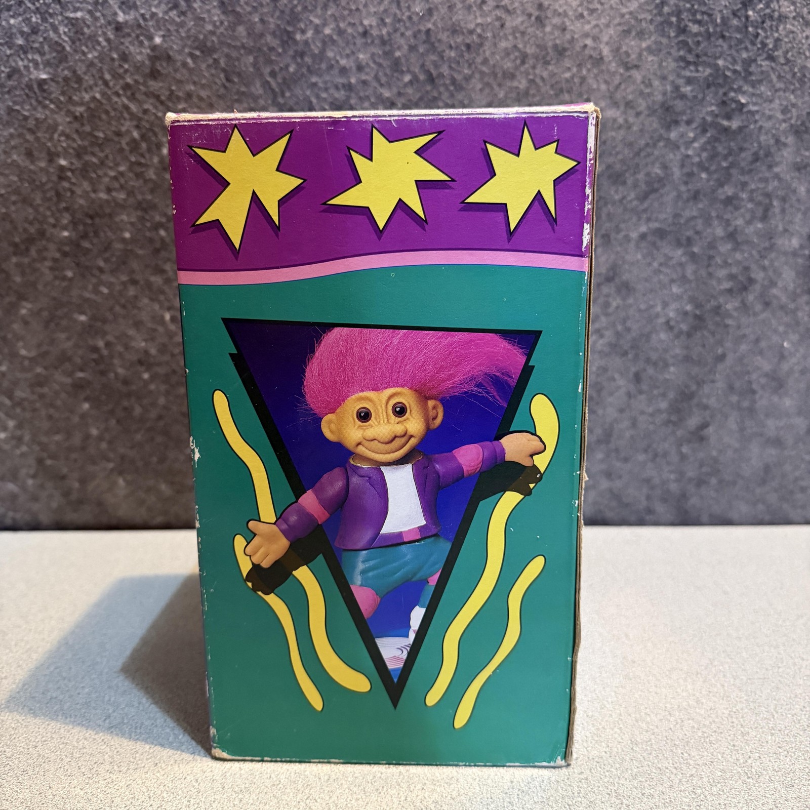 Vintage Russ Berrie Turn 'N Twist Battery Operated Skateboarding Troll 8080