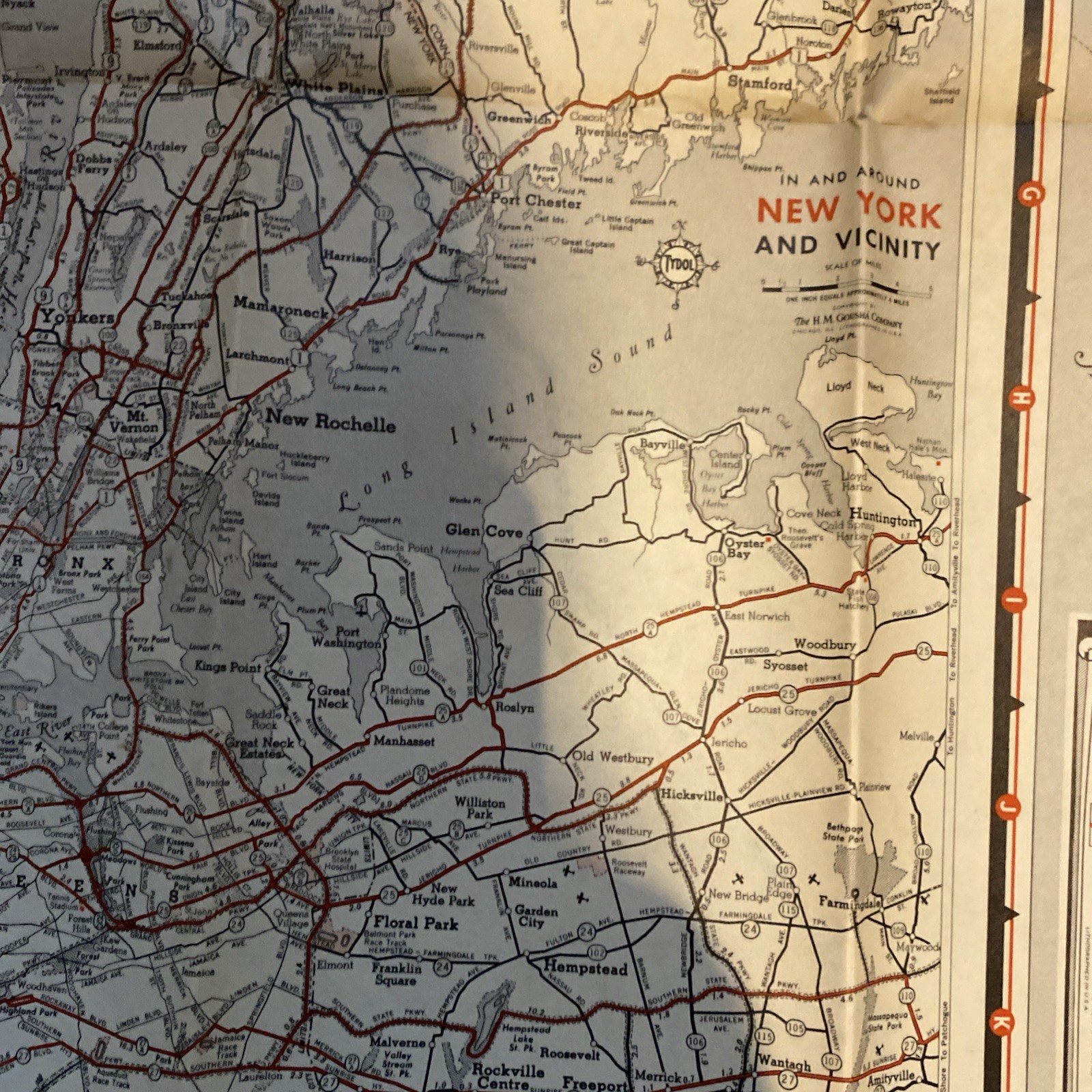 1941 Maine Maritime Province Road Map Tydol Flying A Gas Oil Advertising F32