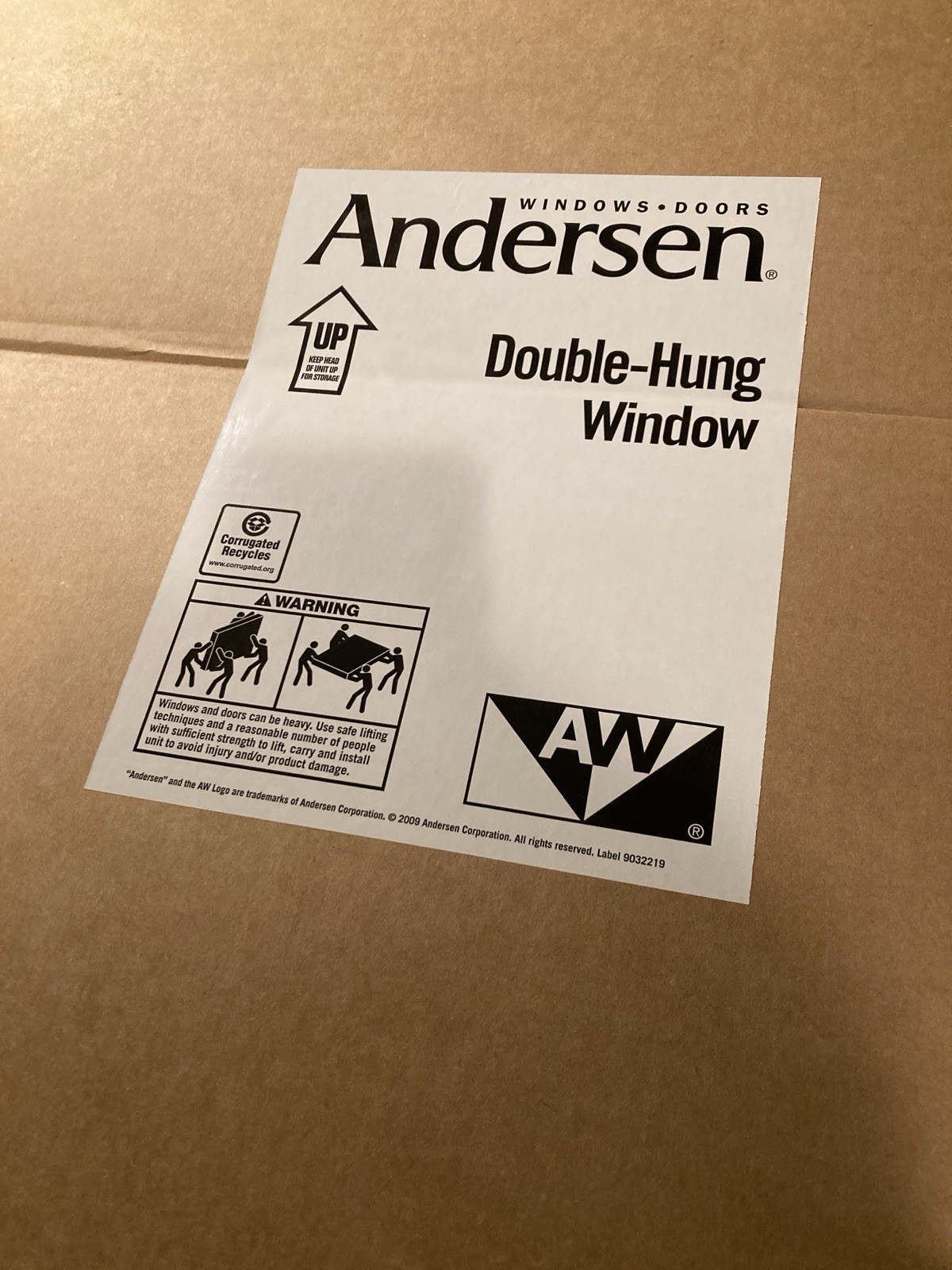 Brand New Anderson Windows Lower Panels For Various Sizes.
