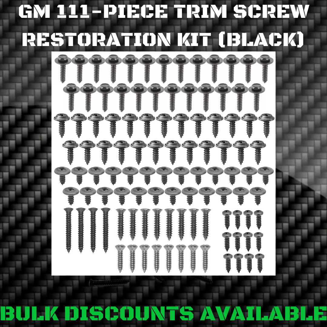 1960-1994 C10 Pick Up Interior Exterior Molding Engine Bay Trim SCREW KIT GM OEM