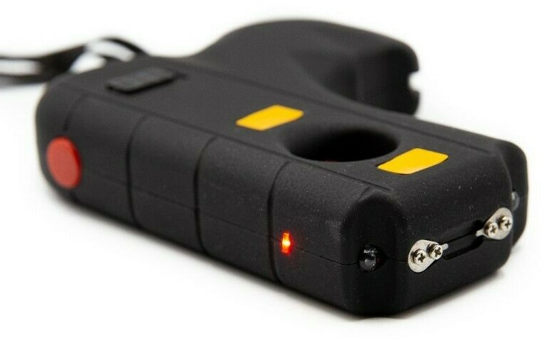 Defender Stun Gun Tactical High Powered LED Light W/ Safety Switch and Case Blac
