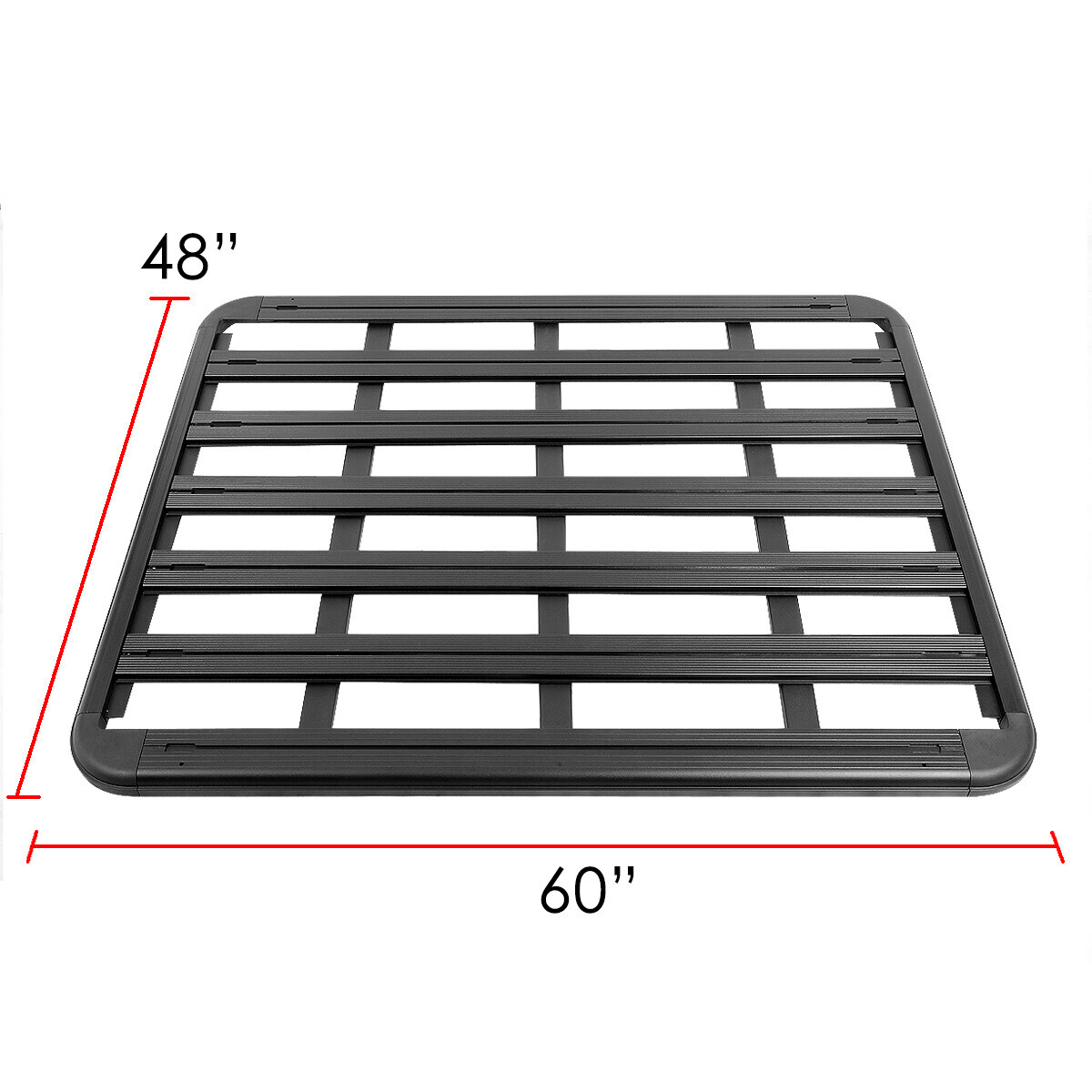 60"x 48"ALUMINUM ROOF RACK CAR/SUV TOP CARGO BAG/LUGGAGE CARRIER BASKET BLACK