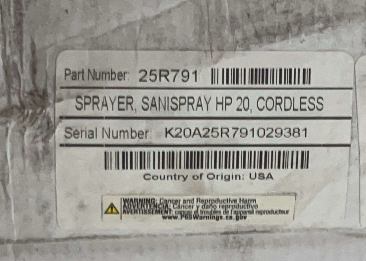 Graco Sanispray HP 20 Cordless Airless Disinfectant Sprayer Powered By Dewalt US