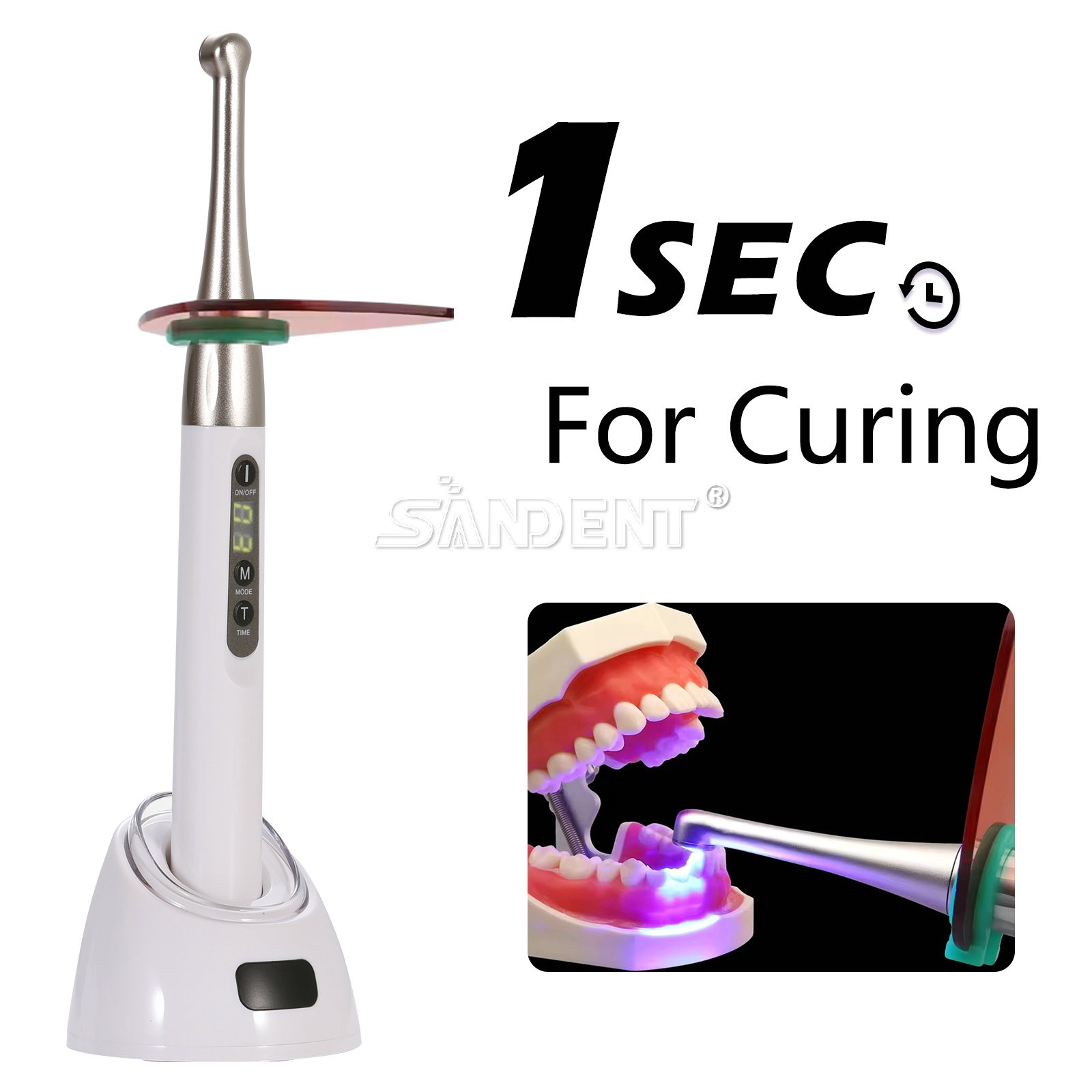 Dental Woodpecker Style iLED Wireless Curing Light Lamp 1 Sec Cure