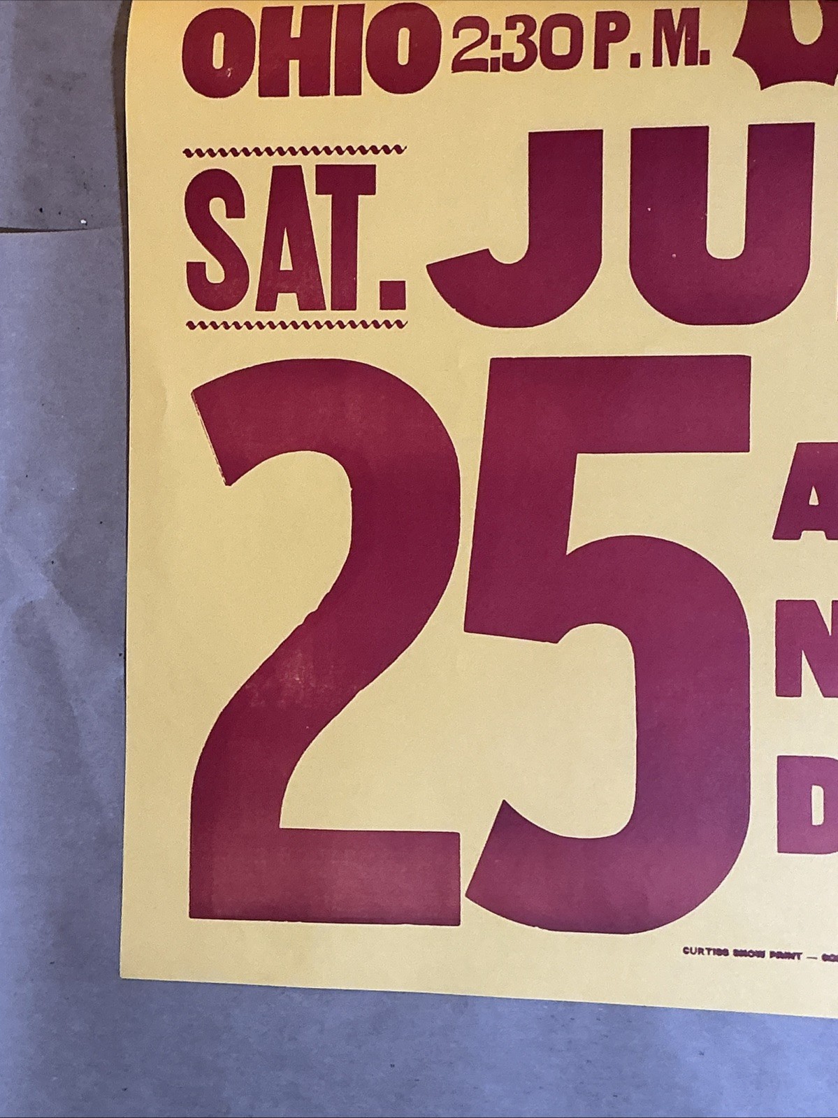 Vintage Date Poster July 25 + 26 Barnhills Flying Circus Medina OH INV-AM13