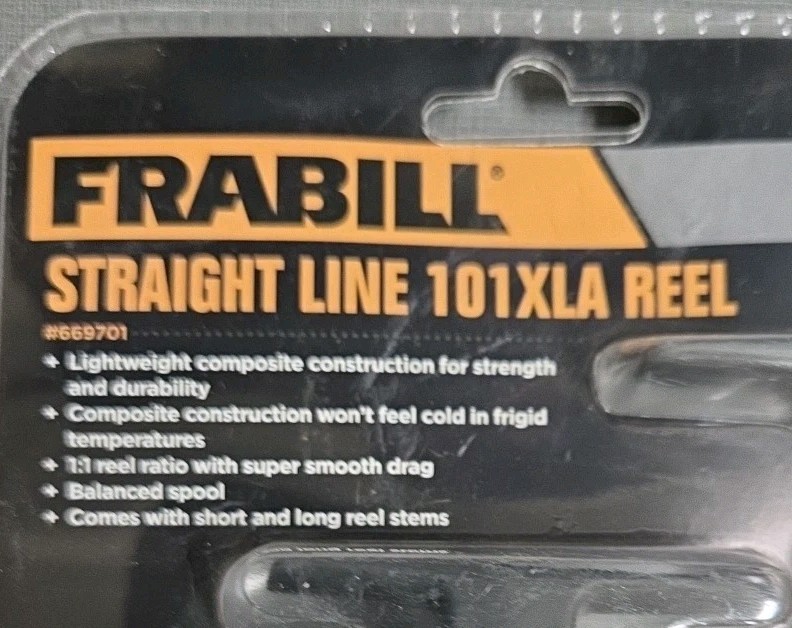 Frabill Straight Line 101xLA Reel, Black FREE SHIPPING
