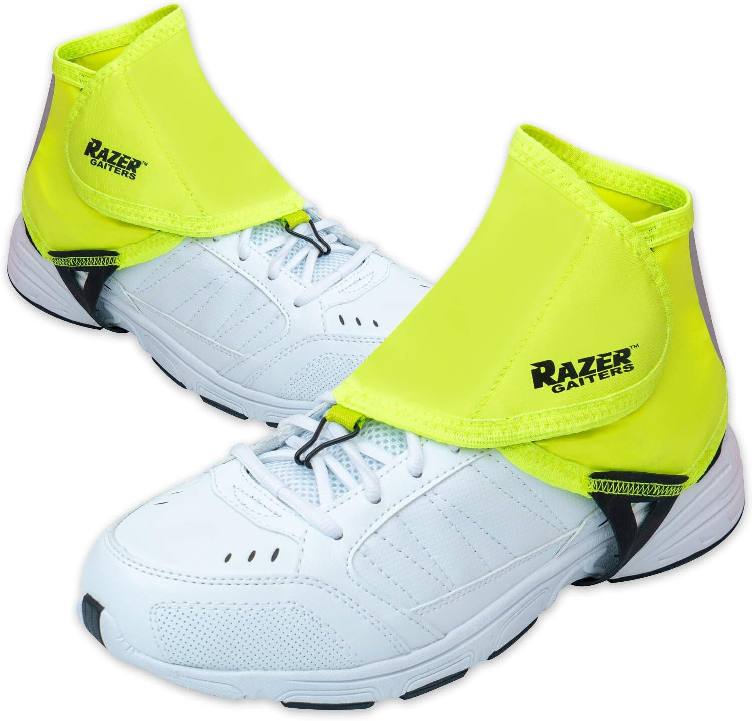 Trail Running Gaiters - Size Large - Neon Reflective Running Gear