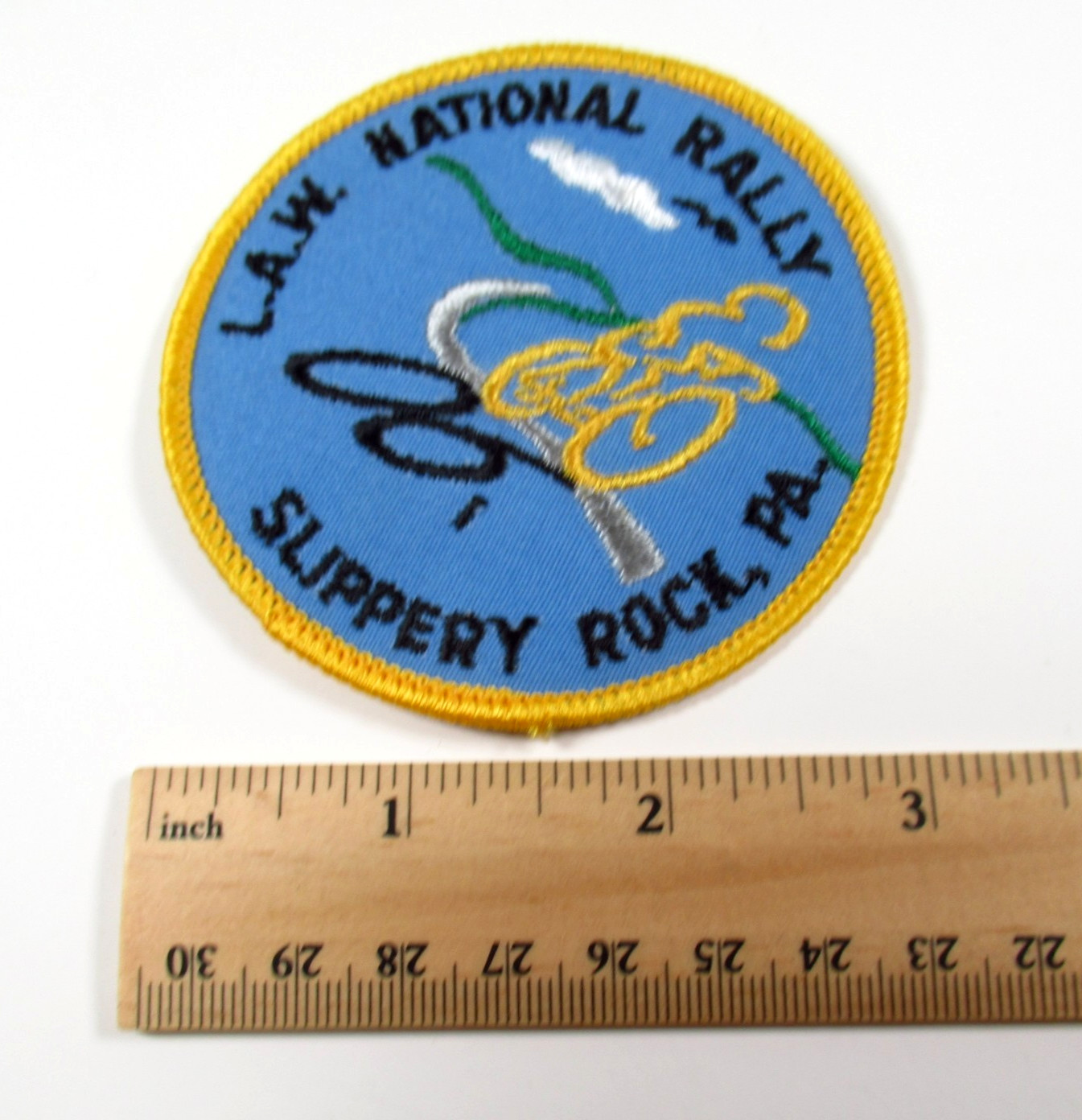 League of American Wheelmen 1990 National Rally Patch Slippery Rock PA