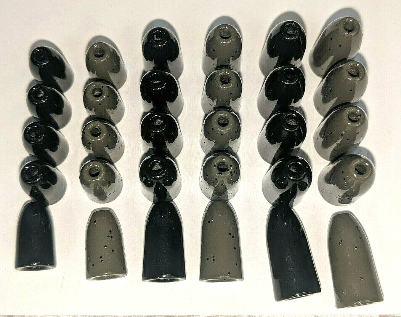 Dr Scotts Tungsten Bullet Worm Fishing Weights Hard Finish 10 Pack FAST SHIP