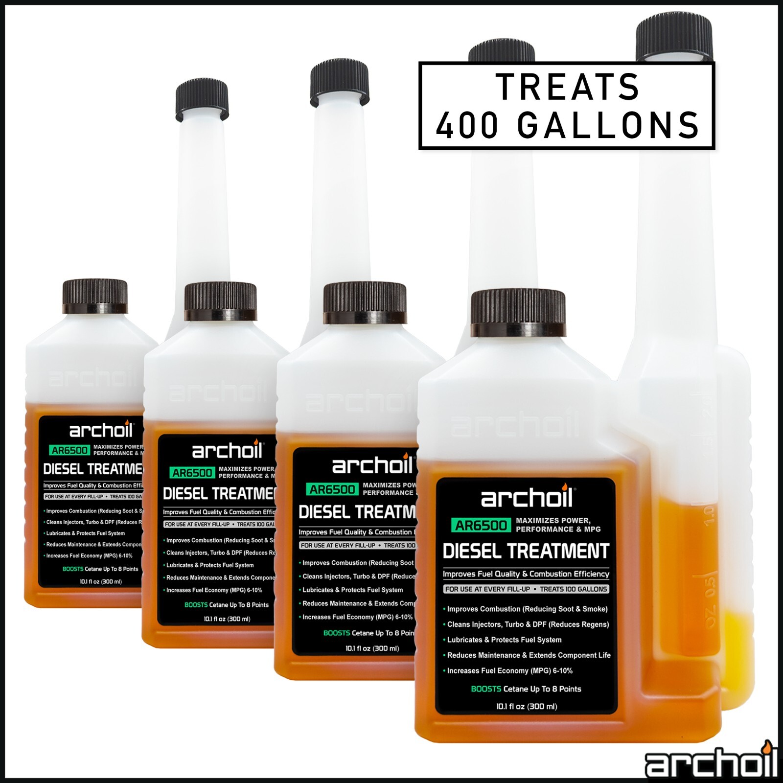 Archoil AR6500 Diesel Treatment (10.1oz) Four Pack - For All Diesel Vehicles