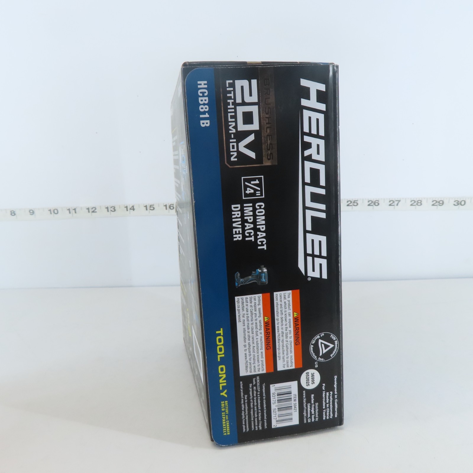 NEW HERCULES HCB81B 20V BRUSHLESS CORDLESS 1/4 IN. COMPACT 3-SPEED IMPACT DRIVER