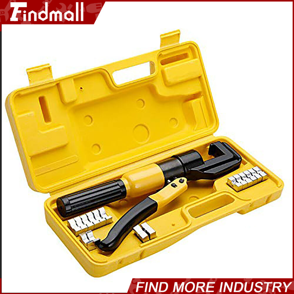 Findmall 10Ton Hydraulic Crimper Crimping Tool Wire Battery Cable Lug Terminal