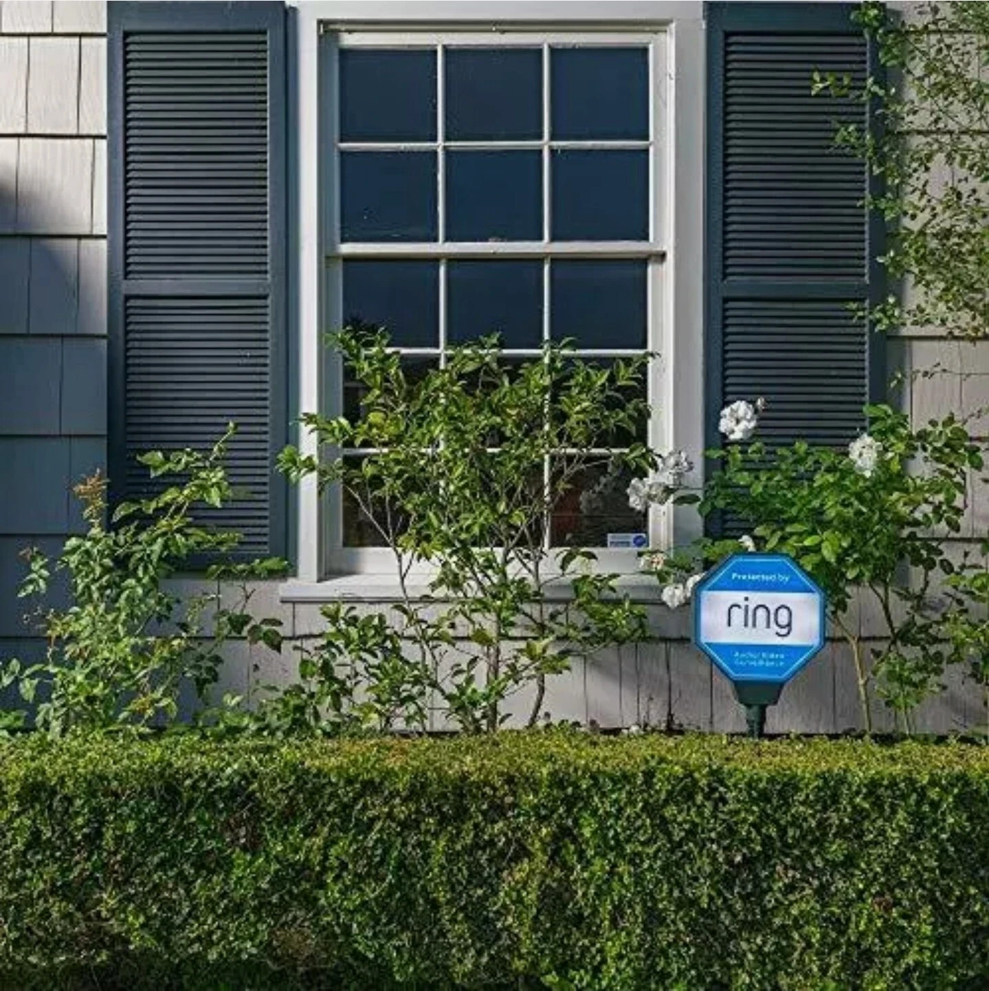 Ring Solar Security Sign Solar Powered Security Illuminated Sign