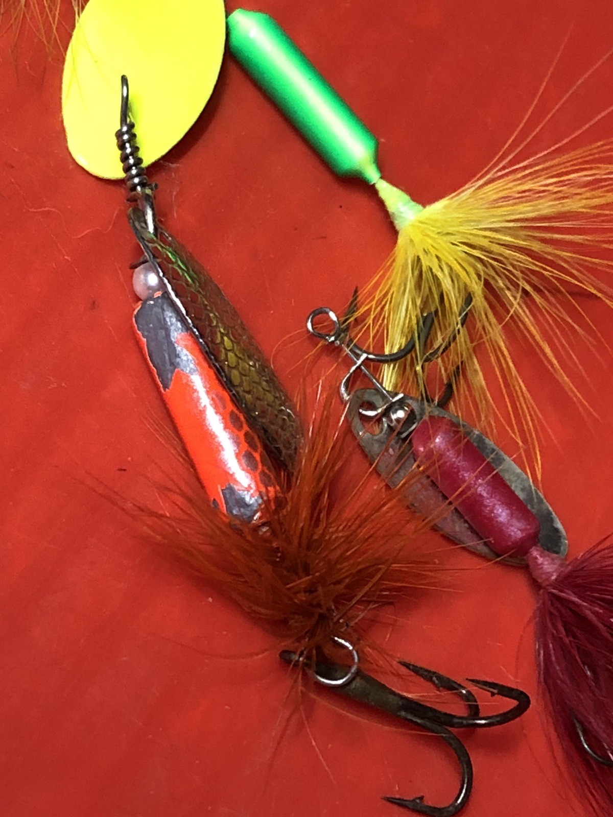 Fishing Lures Lot. Rooster Tail, MEPPS, Triple Teaser, Bolo, Pflueger, Hus Lure