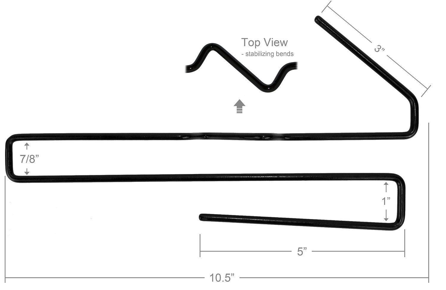 Gun Safety Storage Solutions Pack of 2 Shelf Handgun Pistol Hangers Over Under