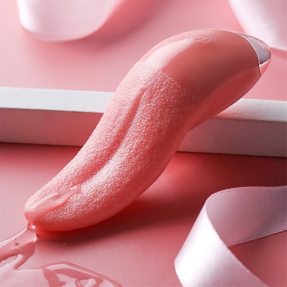 Clit Licking Tongue Vibrator G-Spot Dildo Stimulator Oral Sex Toys for Women