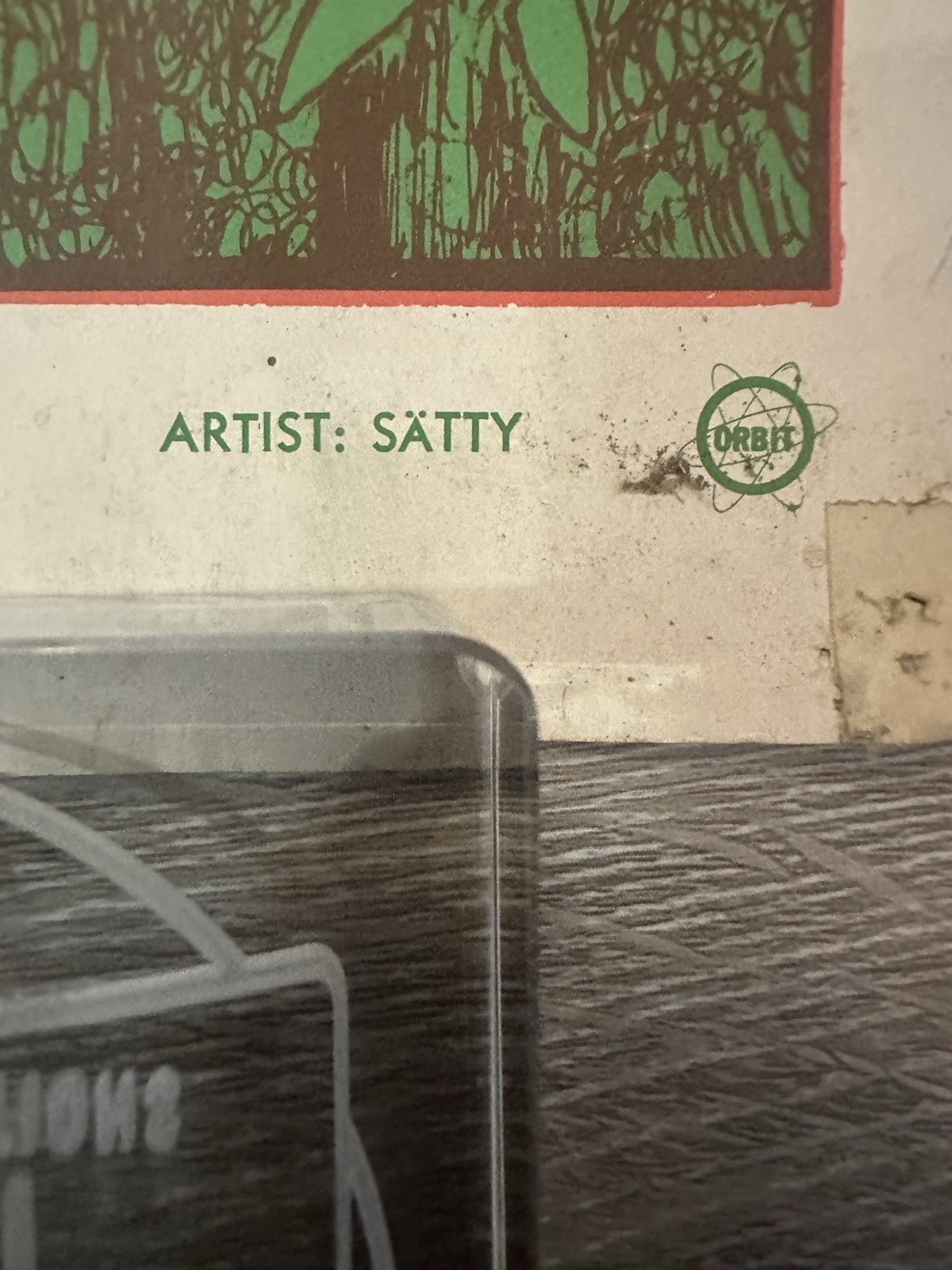 Rare Psychedelic Art Poster MIRAGE by Satty 3x35" 1967 Vintage San Francisco