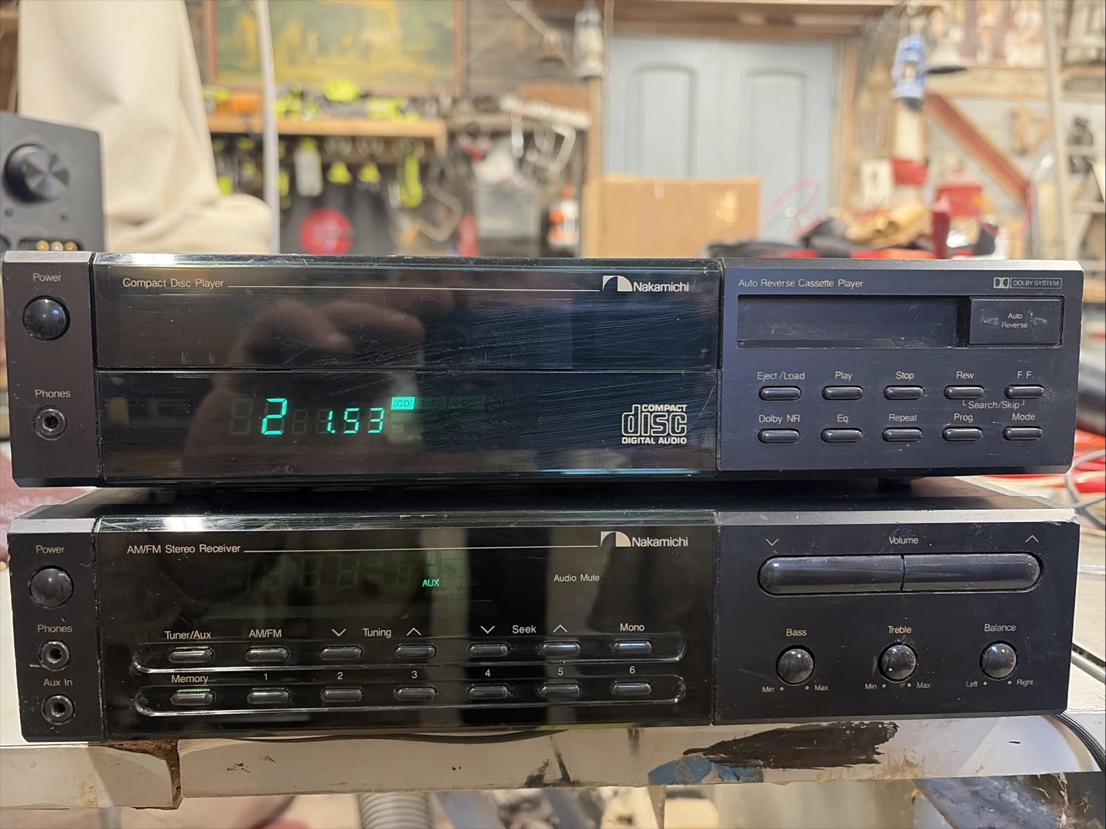 Vintage Nakamichi R-1 Stereo MICRO Receiver & CP-1 Cassette/CD