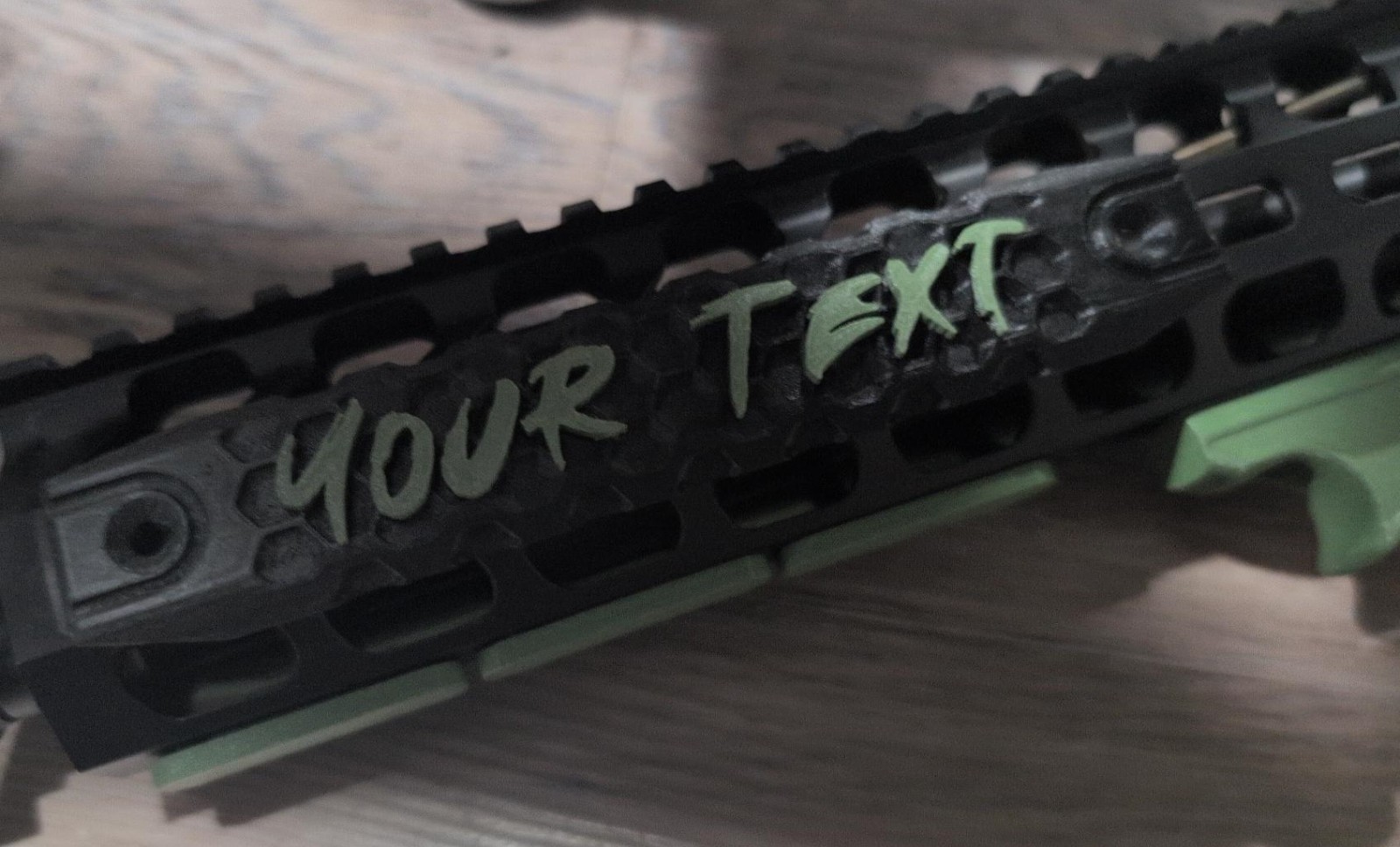 Customized M-LOK Rail Cover | Carbon Fiber | Message for Text & Color