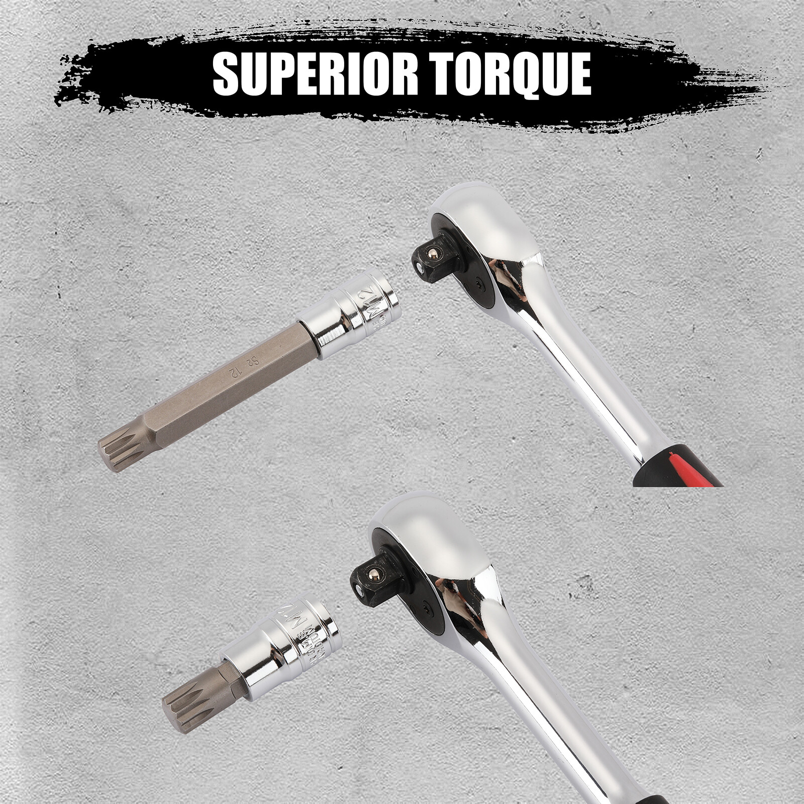 20 Pcs Spline Tip Bit Socket & XZN Triple Square Spline Bit Socket Set M4-M18