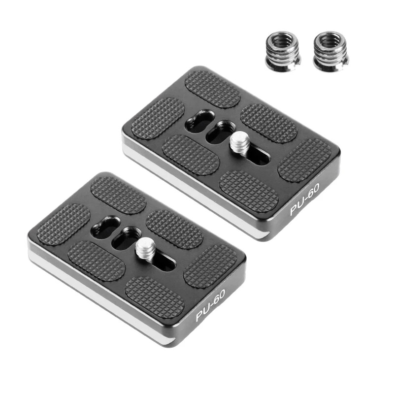 Manbily Pack Of 2 Tripod Head Quick Release Plates for Ball Head Tripod Adapter