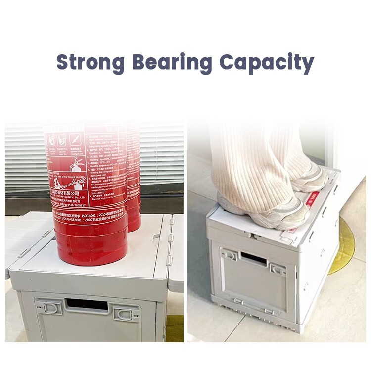 Folding Storage Camping Box with Table, 3 in 1 Lightweight Camp Storage Box