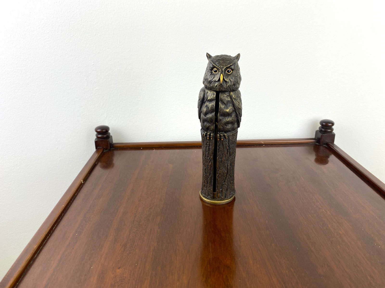 Bronze Sculpture Owl Reveals a Female Nude After Franz Bergman