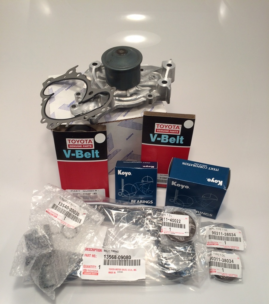 Genuine Timing Belt+Water Pump Kit Genuine Belts Seals Tensioner RX300 ES300