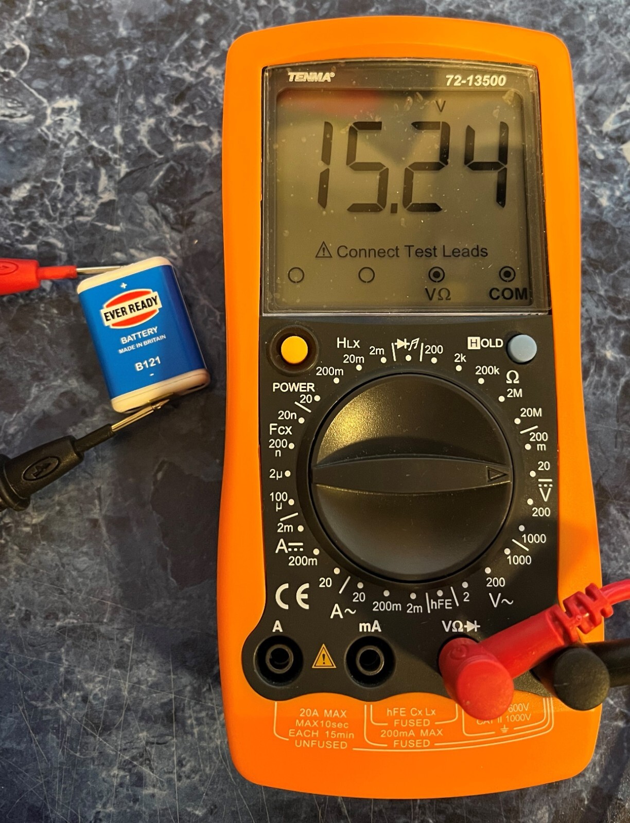 Refillable 15v B121 Battery Adapter for AVO Avometer (BLR121)