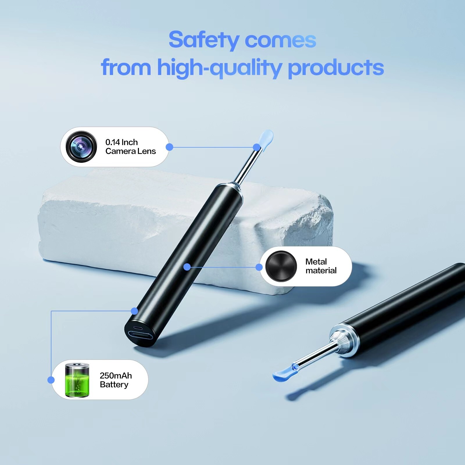 Hot gift Ear Wax Remover Tool Otoscope Ear Pick Scoop With 1296 HD Camera