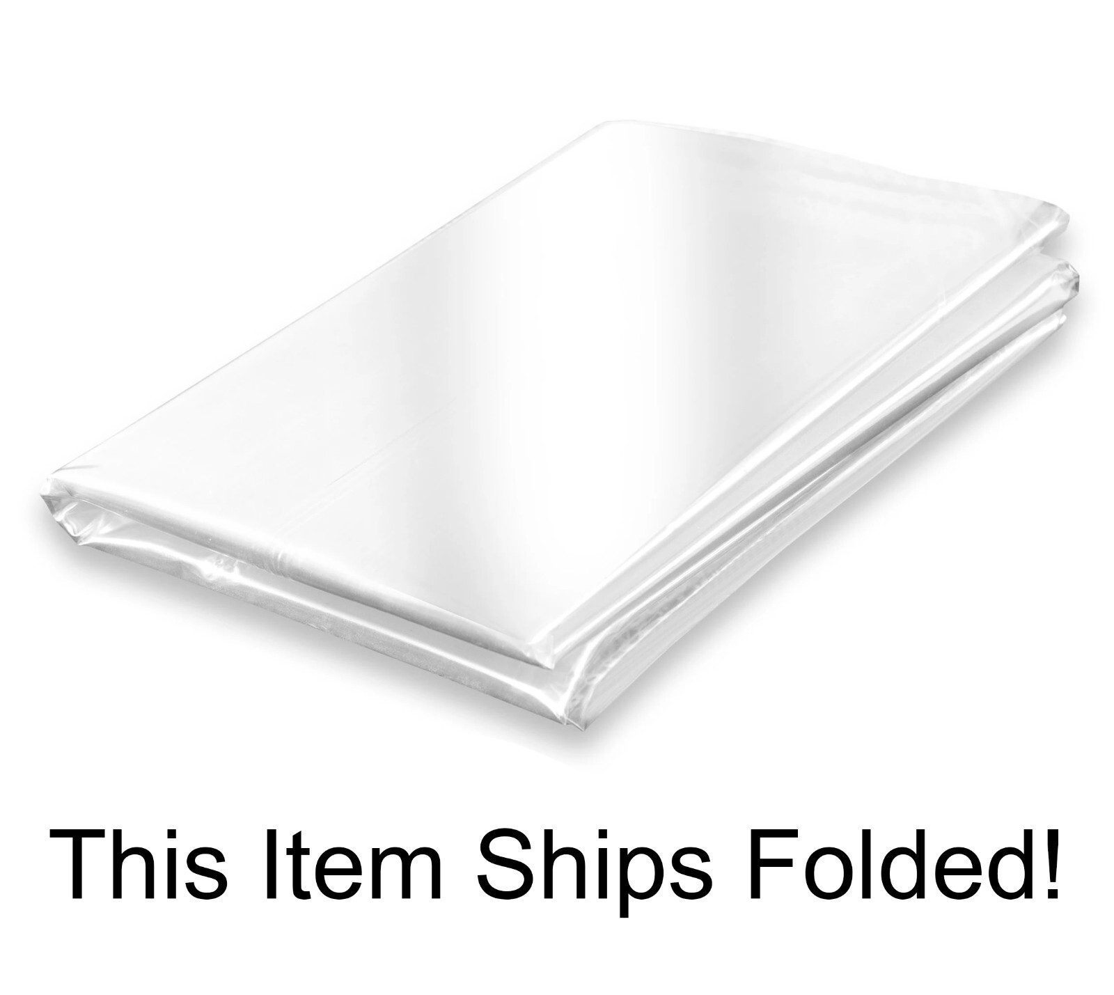 Premium Clear Plastic Vinyl Table Cover Tablecloth Protector - Sold Folded