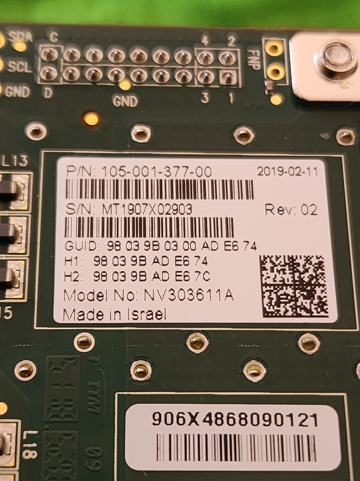 EMC Mellanox NV303611A Innova-2 Flex 2x 100 GbE SmartNIC Low bracket only