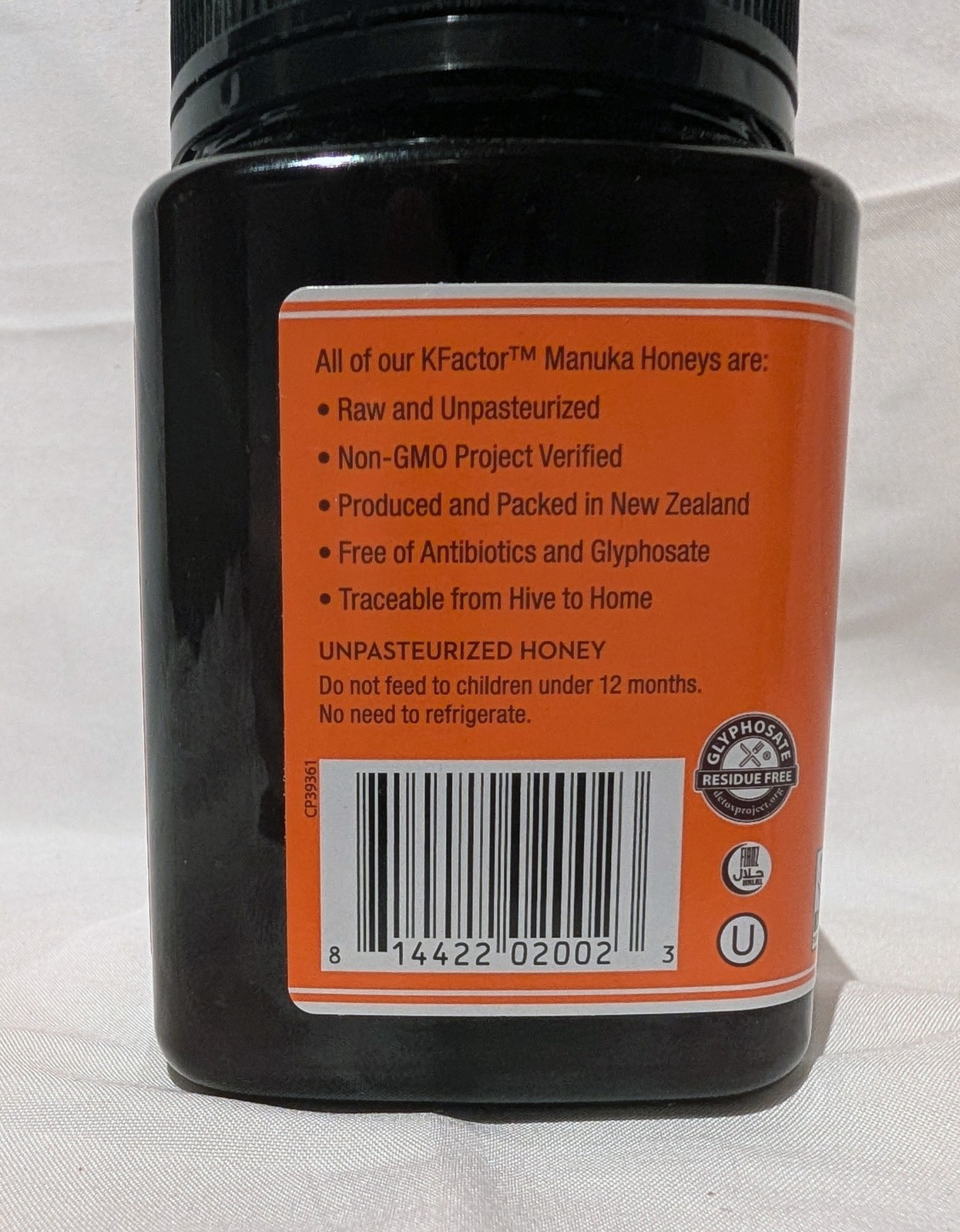 ​Wedderspoon Raw Monofloral Manuka Honey KFactor 16, 1.1 lb (500 g) - NEW