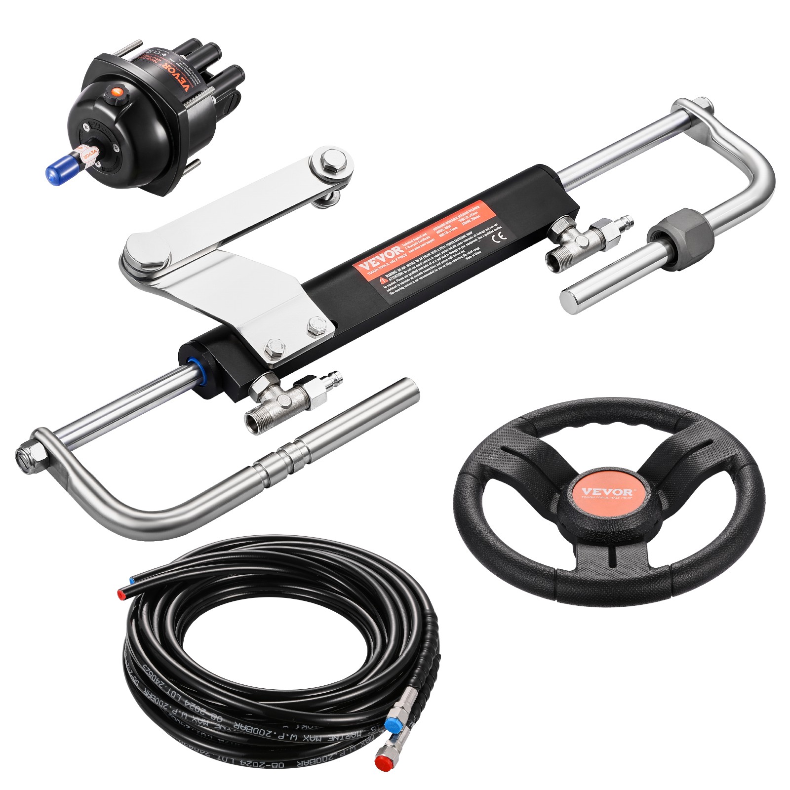 VEVOR 90HP Hydraulic Outboard Steering Kit Marine Boat Hydraulic Steering System
