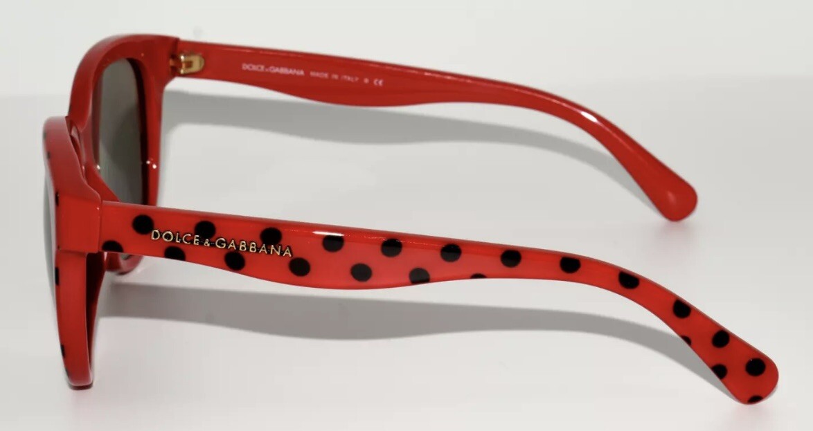 NEW AUTHENTIC DOLCE & GABBANA DG 4176 2873/6G RED BLACK GIRLS’ SUNGLASSES